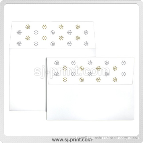 70lb. Snowflakes A7 Colorflaps & Trade Envelopes